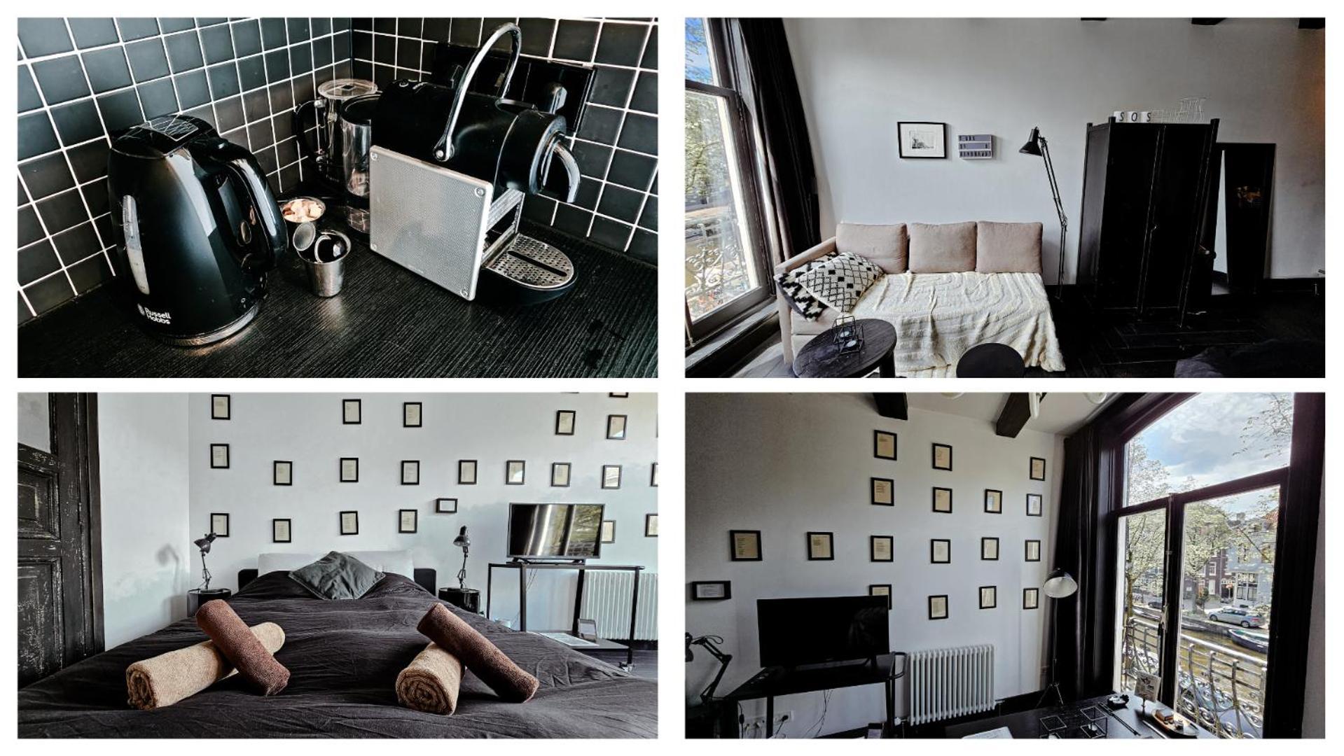 The Black Beauty Private Studio With Canal View From 1799 Amsterdam Exteriér fotografie